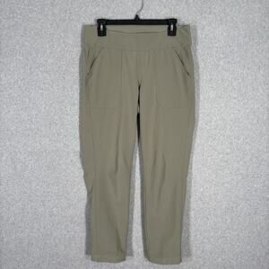 Weatherproof Vintage Pants Small Army Olive Crop Elastic Stretch Pockets Hiking